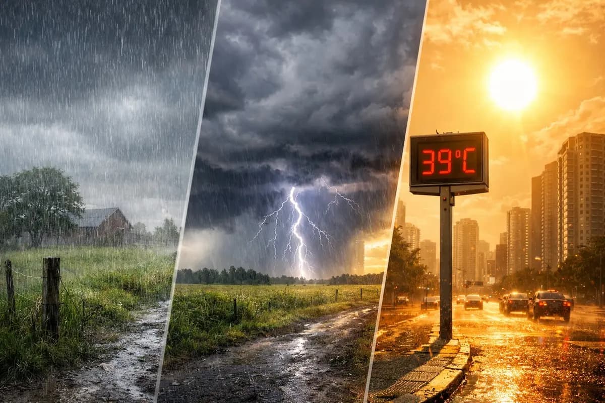 Frente fria, chuva forte e veranico mudam o tempo em regiões do país